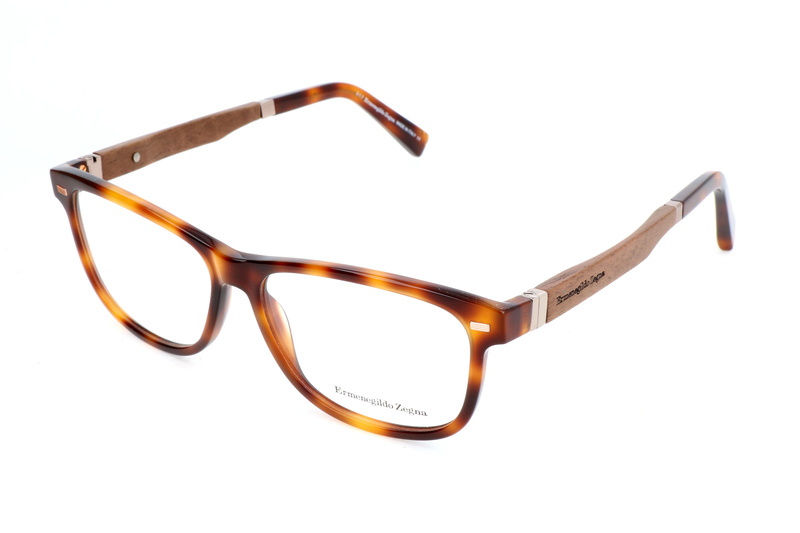 Okulary ERMENEGILDO ZEGNA EZ5062-52-55. Okulary, Kolor brązowy. Mężczyzna.