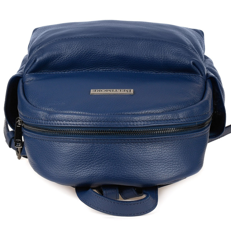 Granatowy mały skórzany plecak damski elegancki plecaczek A5 Beltimore P15