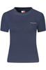 TOMMY HILFIGER DAMSKI T-SHIRT Z KR�TKIM R�KAWEM NIEBIESKI