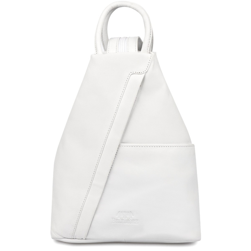 Plecak damski włoski plecaczek skórzany biały mały Beltimore T52