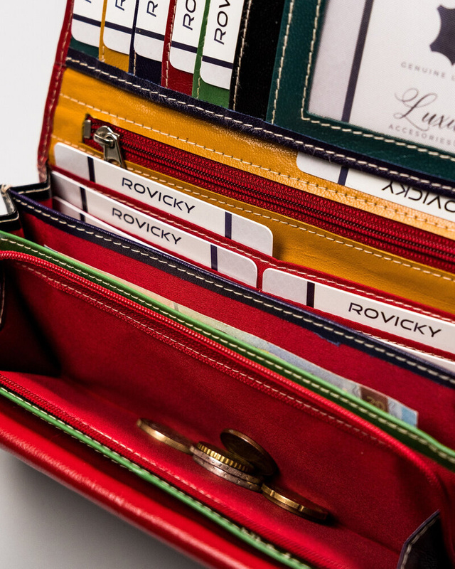 Skórzany damski portfel Rovicky R-RD-12-GCL MULTI2