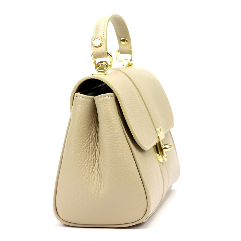 Luka Skórzana damska listonoszka z paskiem z organizerem torebka do ręki