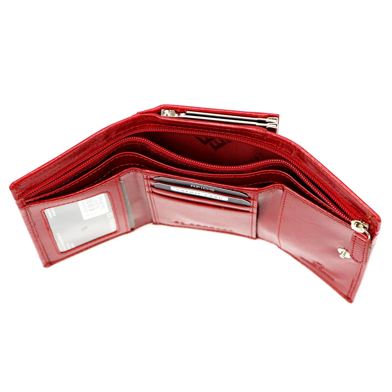 EL FORREST damski portfel skóra naturalna kieszeń na bigiel RFID