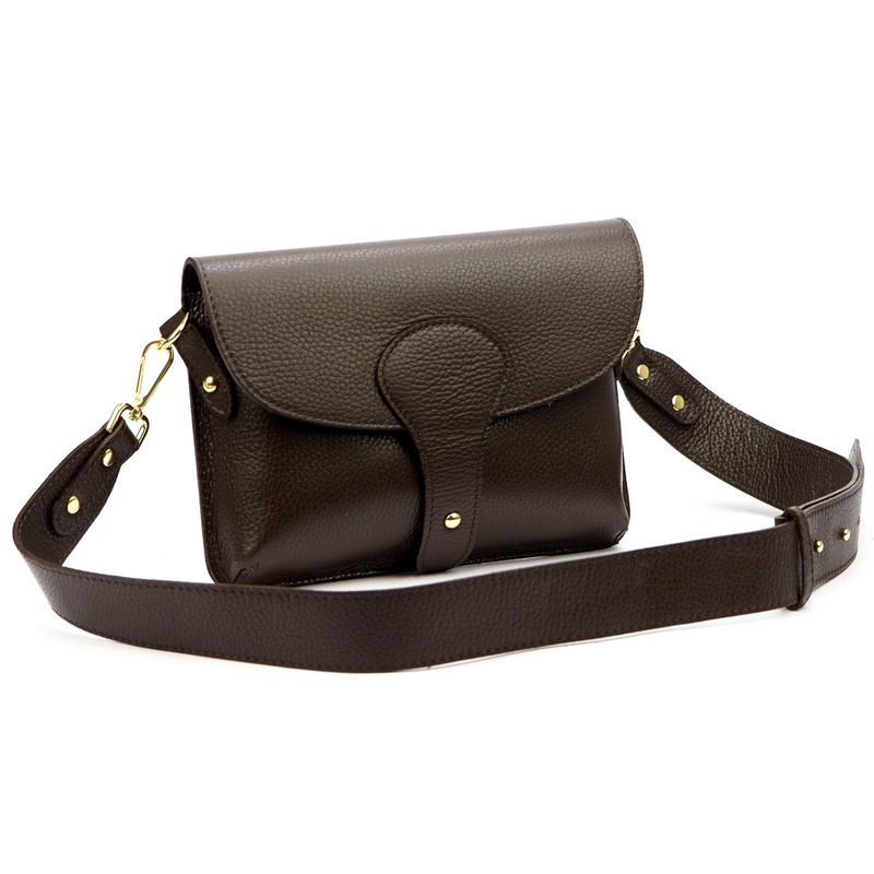 Vera Pelle damska listonoszka skóra naturalna crossbody torebka na ramię