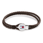 Bransoletka męska Tommy Hilfiger Bruce 2790655 skórzana brązowa 19 cm