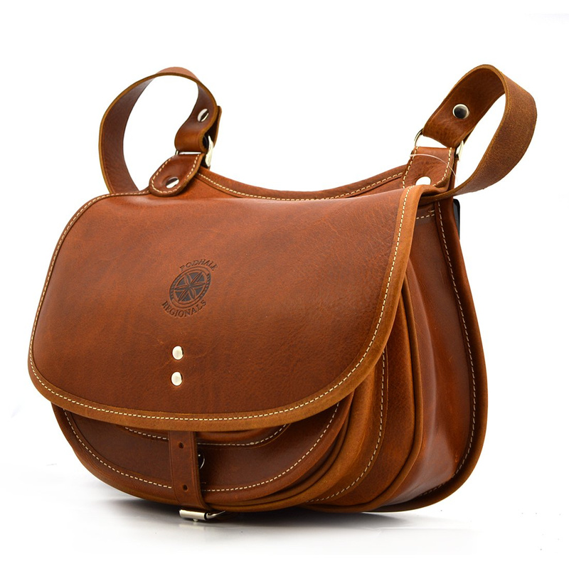 Klasyczna skórzana damska listonoszka vintage