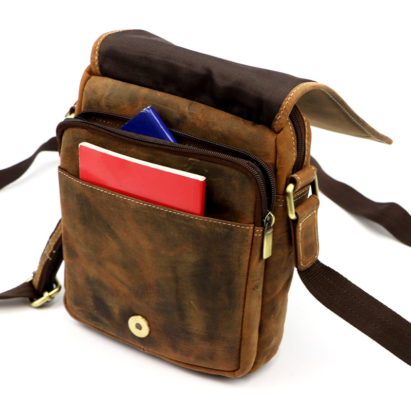 Nordee męska saszetka skóra naturalna torba miejska na ramię z kieszeniami