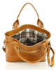 Torebka biznesowa damska kuferek skórzany premium bag - MARCO MAZZINI camel