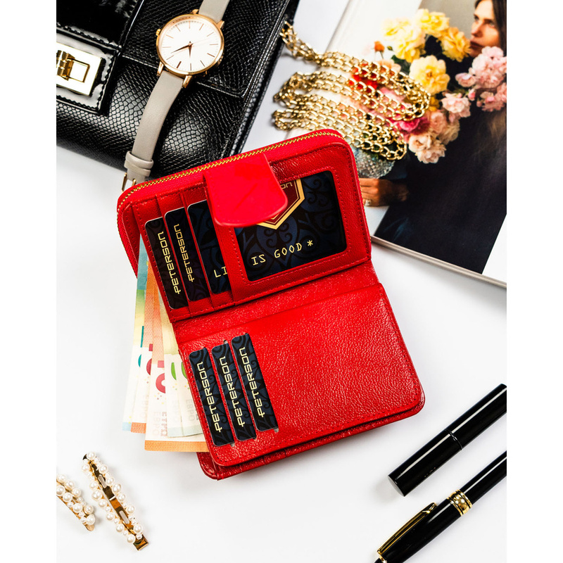 Skórzany damski portfel Peterson PTN PS115-MLF