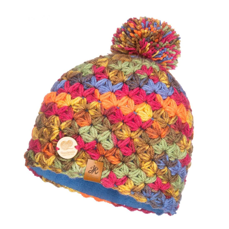 Ciepła czapka zimowa z pomponem Handmade
