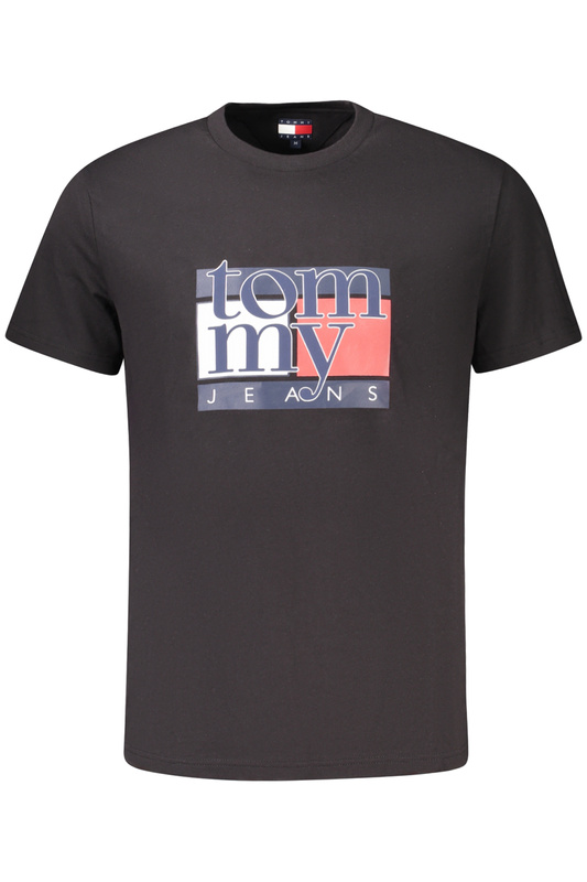 TOMMY HILFIGER MĘSKA KOSZULKA Z KRÓTKIM RĘKAWEM W KOLORZE CZARNYM