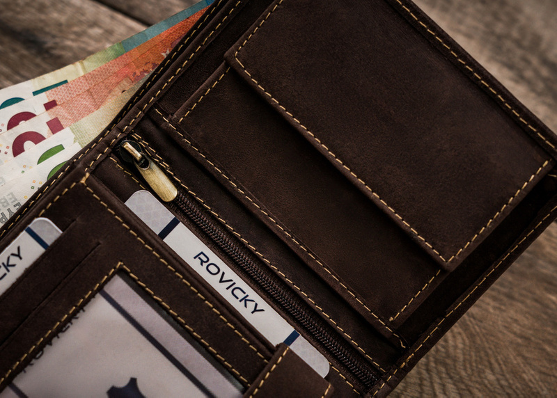 Skórzany męski portfel Wild ANIMALS N4-CHM HORSE