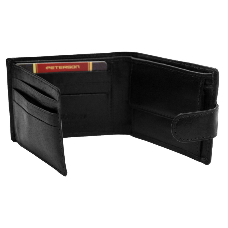 Skórzany męski portfel Peterson PTN RM-22L-BUF