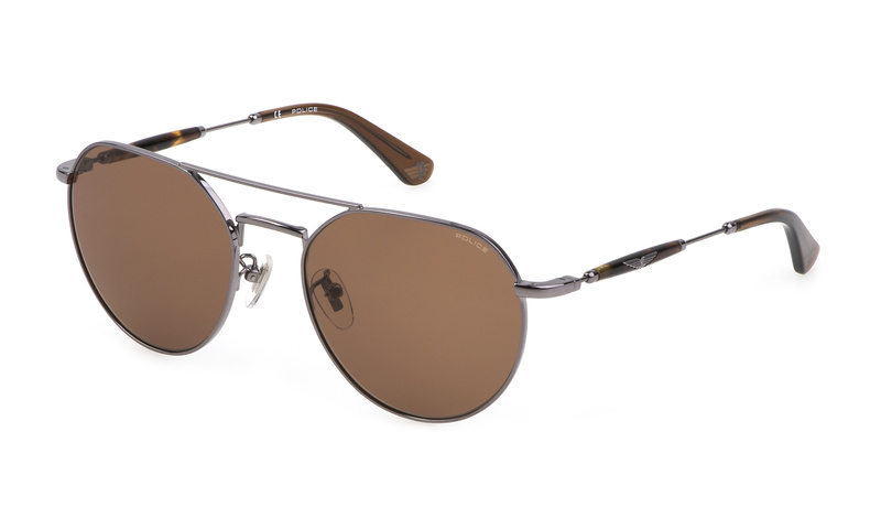 Okulary POLICE SPLF14-55509Y. Okulary przeciwsłoneczne, Kolor szary. Unisex.