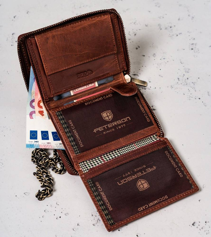 Skórzany męski portfel Peterson PTN N4C-02-HWM
