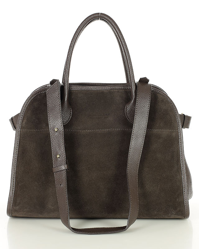 Torebka damska worek hobo bag skóra naturalna - MARCO MAZZINI czarna