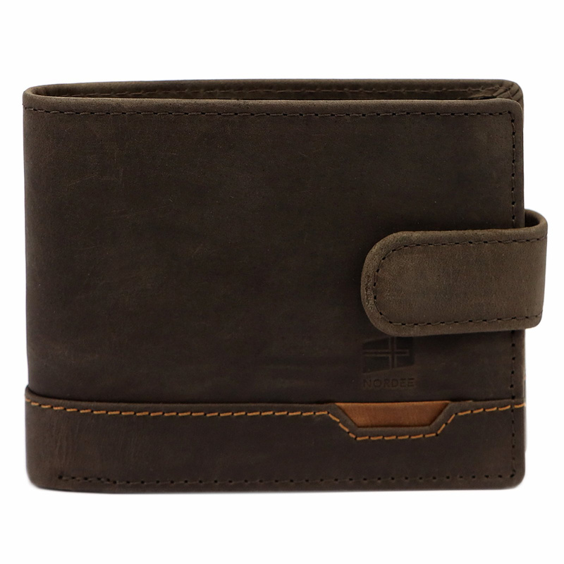 Nordee poziomy portfel skóra naturalna męski rozbudowana portmonetka