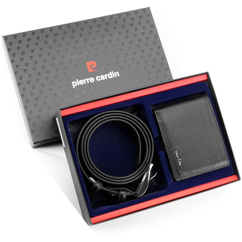 Meski zestaw prezentowy skóra naturalna Pierre Cardin PARURE BIS12 GG16