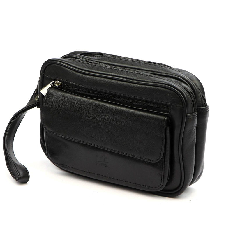 Nordee męska saszetka skóra naturalna torba do ręki z kieszeniami