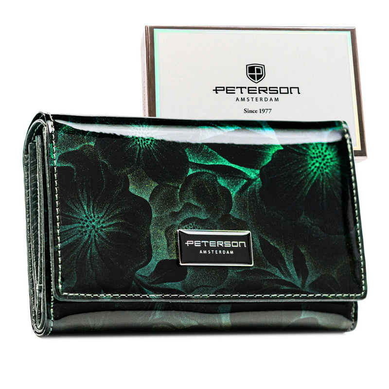 skóra naturalna + Damski portfel ze skóry ekologicznej Peterson PTN PS112-FDS