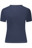 TOMMY HILFIGER DAMSKI T-SHIRT Z KRÓTKIM RĘKAWEM NIEBIESKI