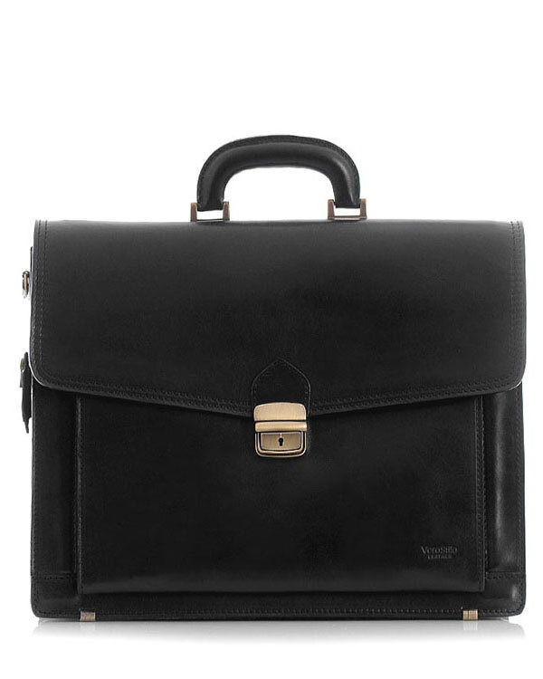 Teczka męska czarna LORENZ