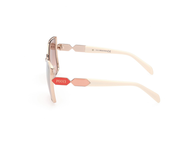 Okulary EMILIO PUCCI EP0169-6024G. Okulary przeciwsłoneczne, Kolor biały. Kobieta.