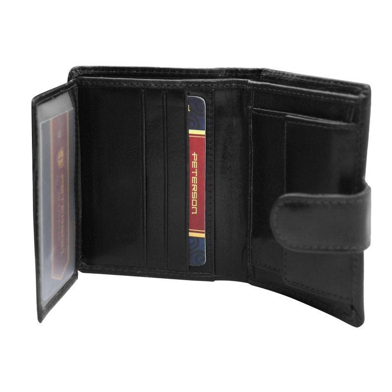 Skórzany męski portfel Peterson PTN RM-12L-BUF