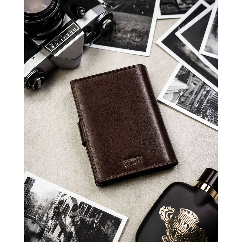 Skórzany męski portfel Peterson PTN N4L-BUF