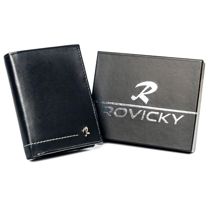 Skórzany męski portfel Rovicky N4-RVT RFID