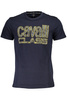CAVALLI CLASS T-SHIRT Z KRÓTKIM RĘKAWEM MĘSKI NIEBIESKI