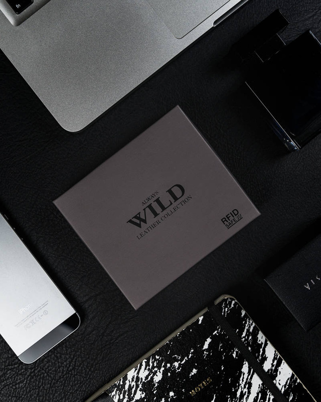 Skórzany męski portfel Wild N0035-CHM RFID