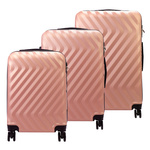 Pierre Cardin zestaw podróżny trzech walizek twarde ABS na kółkach