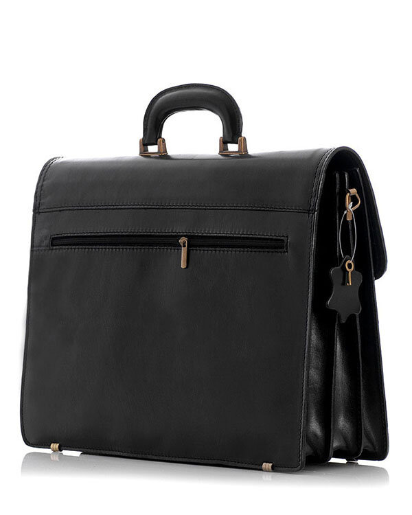 Teczka męska czarna LORENZ