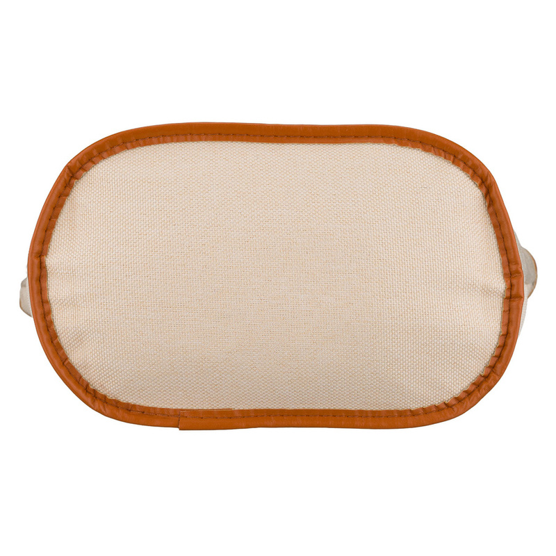 Beżowo-brązowa kosmetyczka z tkaniny syntetycznej zamykana suwakiem - Peterson