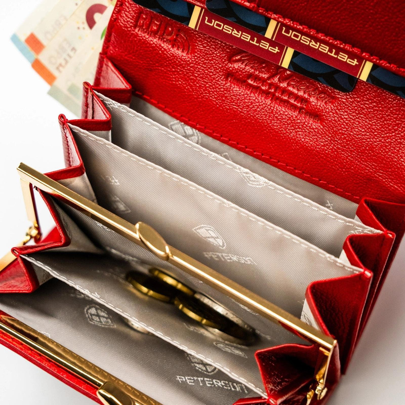 Skórzany damski portfel Peterson PTN PS445-MLF