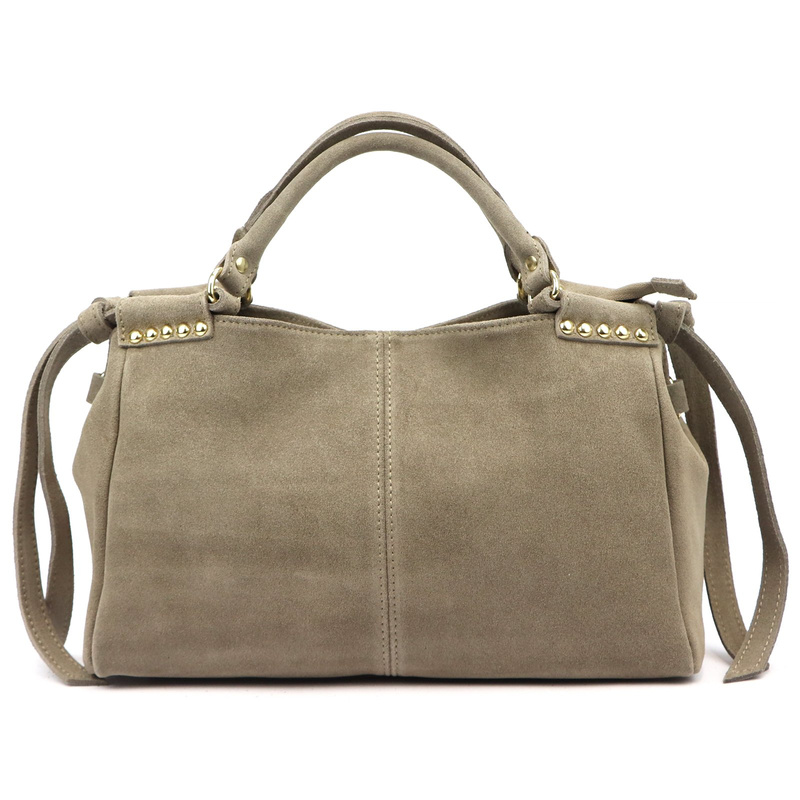 Vera Pelle skórzana zamsz damska listonoszka na ramię kuferek z organizerem