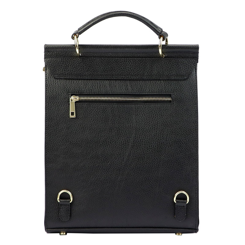 Luka plecak miejski damski skóra naturalna styl vintage z kieszeniami