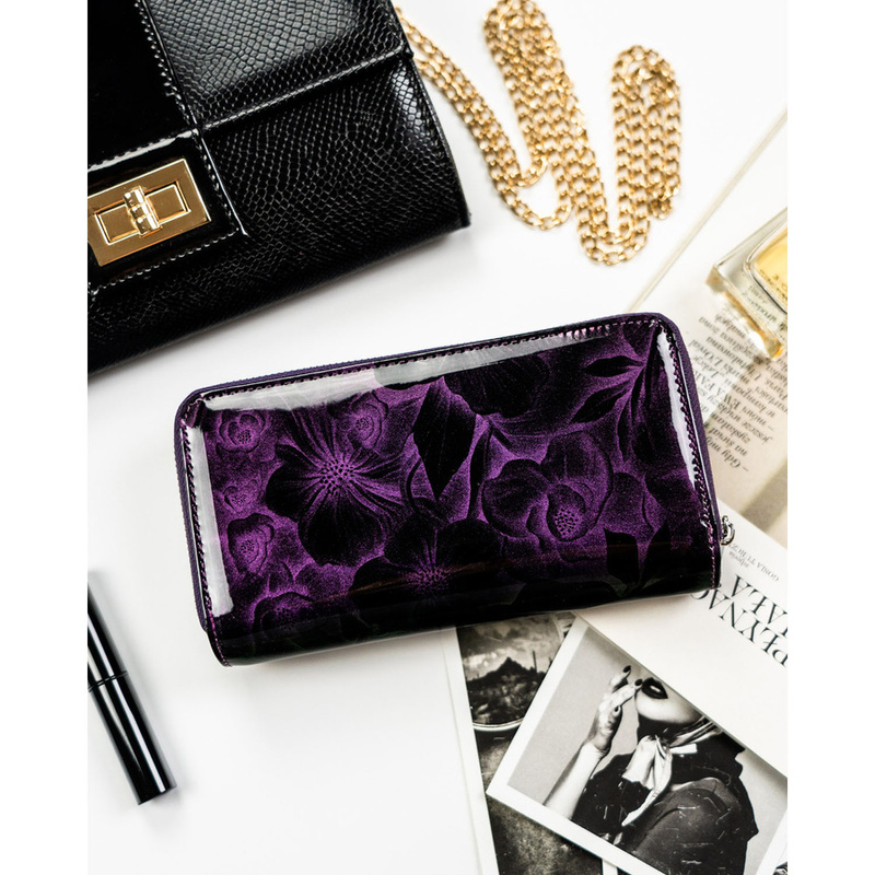 skóra naturalna + Damski portfel ze skóry ekologicznej Peterson PTN PS116-FDS