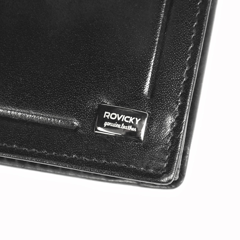 Składany Skórzany męski portfel Rovicky z RFID