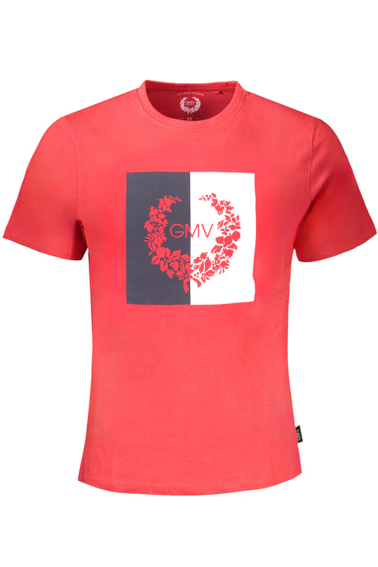 CZERWONY T-SHIRT MĘSKI Z KRÓTKIM RĘKAWEM GIAN MARCO VENTURI