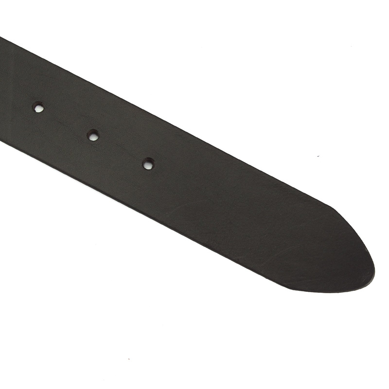 Renato Balestra męski pasek do spodni skórzany klasyczna srebrna klamra