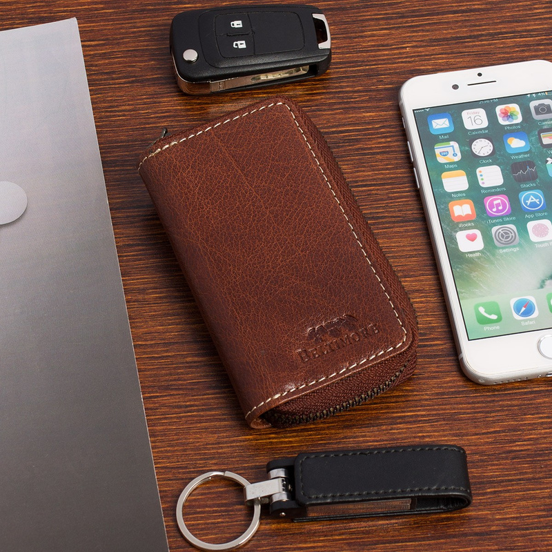 Etui na klucze premium skórzane kluczówka Beltimore tan P87