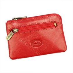 Skórzane etui na klucze zapinane z karabińczykiem i kieszenią EL FORREST