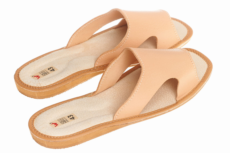 Wójciak Podhale męskie kapcie domowe skóra naturalna klin 1,5 cm wygodne