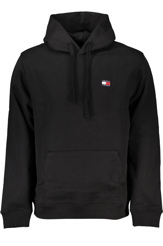 CZARNA BLUZA MĘSKA TOMMY HILFIGER BEZ ZAMKA