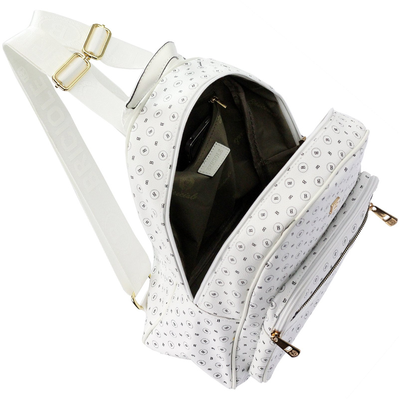 Stylowy miejski Plecak damski na ramię ze skóry eko z logo BRICIOLE