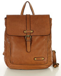 MARCO MAZZINI Miejski plecak skórzany w stylu old look handmade leather brąz camel