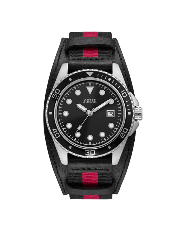 Zegarek GUESS W1051G1. Kwarcowy, Kolor czarny. Mężczyzna.