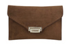 Stylowa kopertówka zamszowa Barberinis - Brązowa